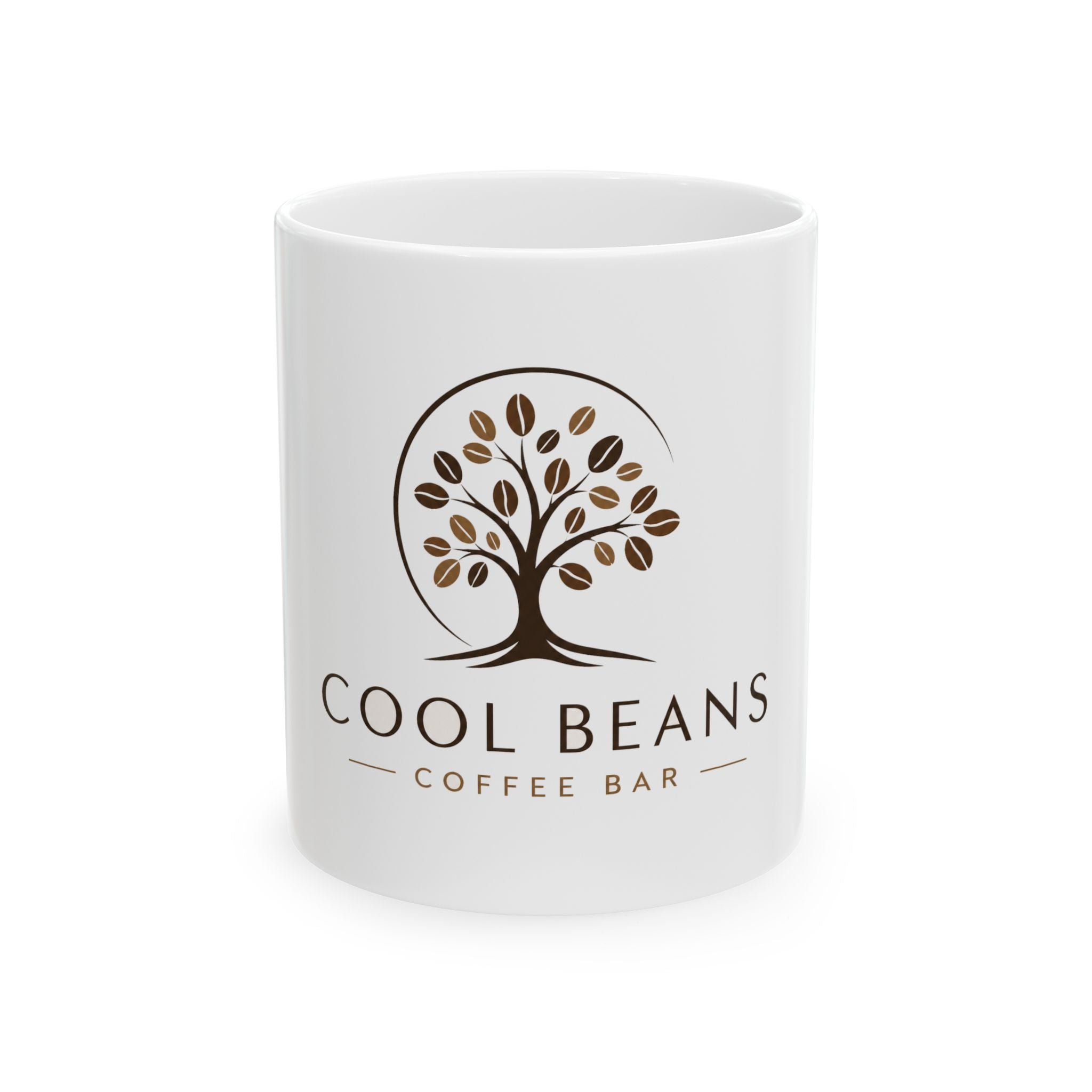 Coffee Mug - "Cool Beans" Coffee Bar Logo Ceramic Mug (11oz & 15oz)